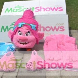 Trolls Gnome Cartoon Character Princess Poppy Mascot Costume Adult