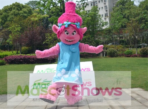 Trolls Gnome Cartoon Character Princess Poppy Mascot Costume Adult