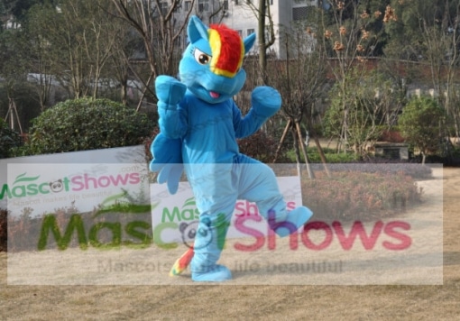 Rainbow Dash Mascot Costume From My Little Pony Rainbow Dash Pegasus Adult Costume