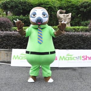 Zootopia Flash Three-toed Sloth Cartoon Mascot Costume Fancy Party Dress Adult